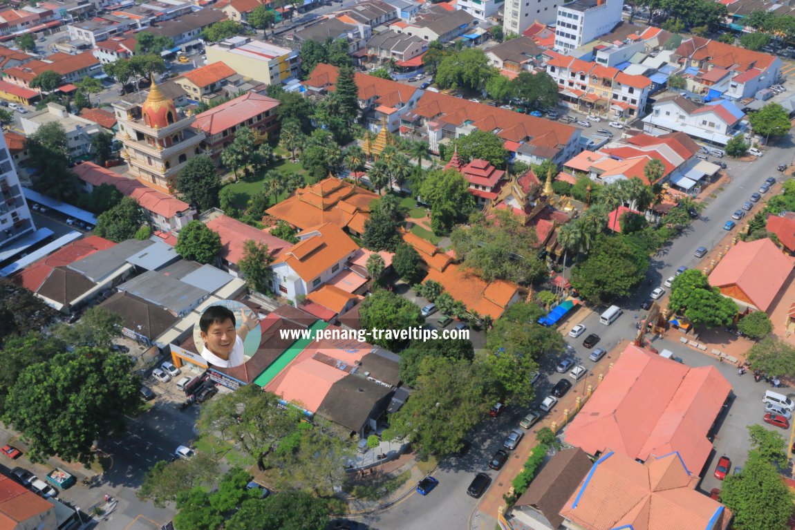Aerial view of Dhammikarama Burmese Temple