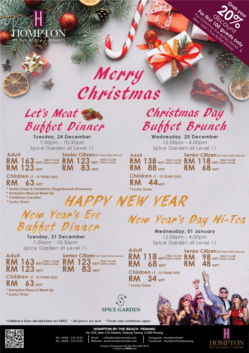 Christmas Flyer, Hompton Hotel Penang