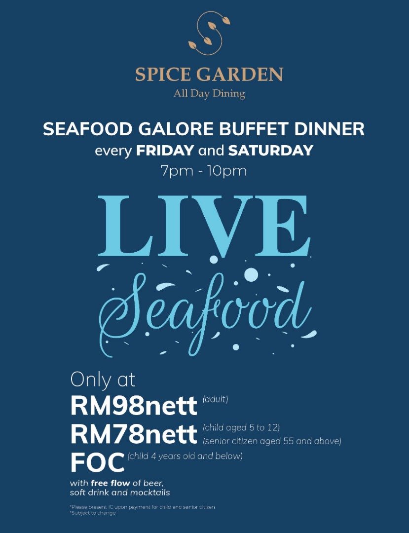 Seafood Galore Buffet Dinner at Hompton Hotel