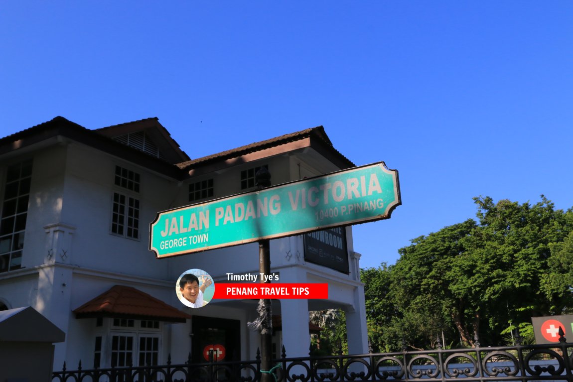 Jalan Padang Victoria roadsign