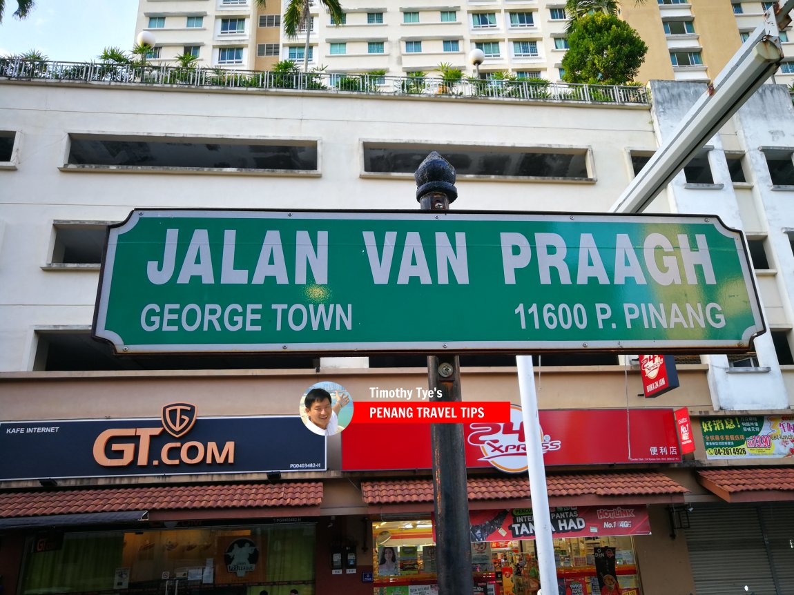 Jalan Van Praagh roadsign