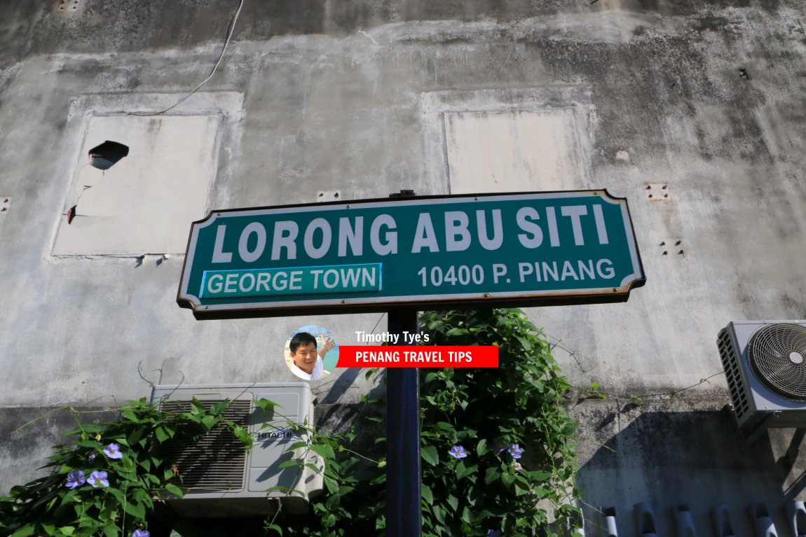 Lorong Abu Siti roadsign