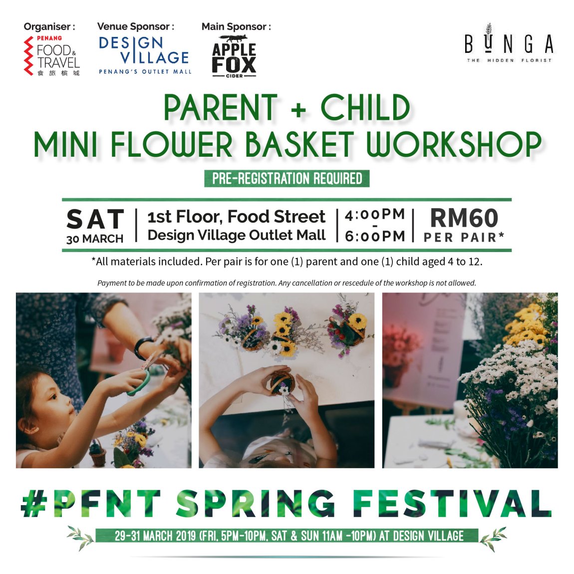 Parent & Child Mini Flower Basket Workshop