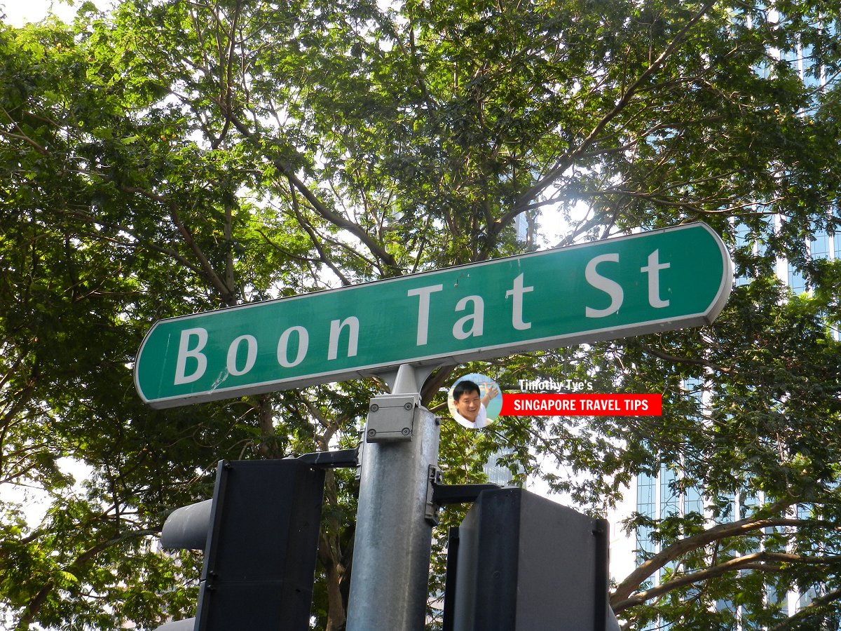 Boon Tat Street roadsign