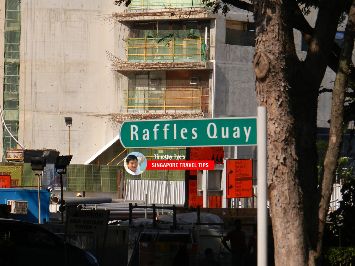 Raffles Quay roadsign