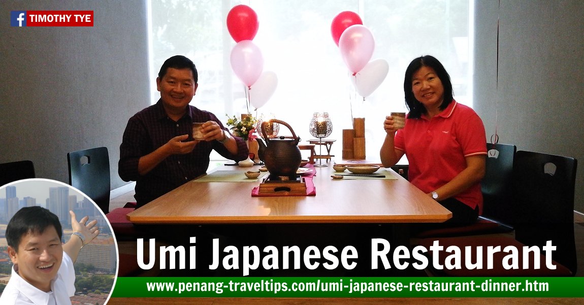 Dinner at Umi Japanese Restaurant, Lexis Suites Penang