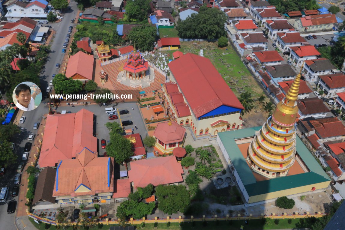 Aerial view of Wat Chaiyamangkalaram