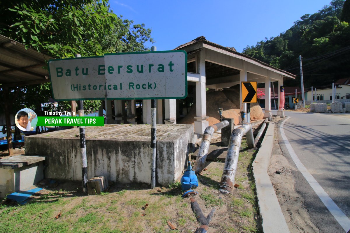 Signboard at Batu Bersurat Pulau Pangkor