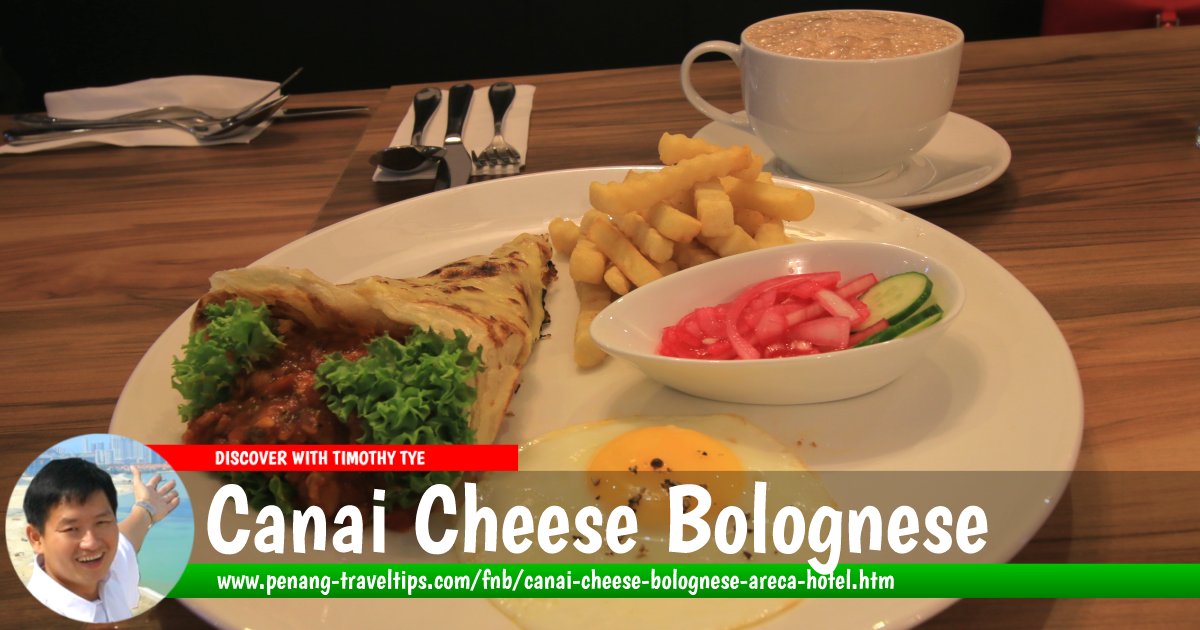 Canai Cheese Bolognese at Areca Hotel