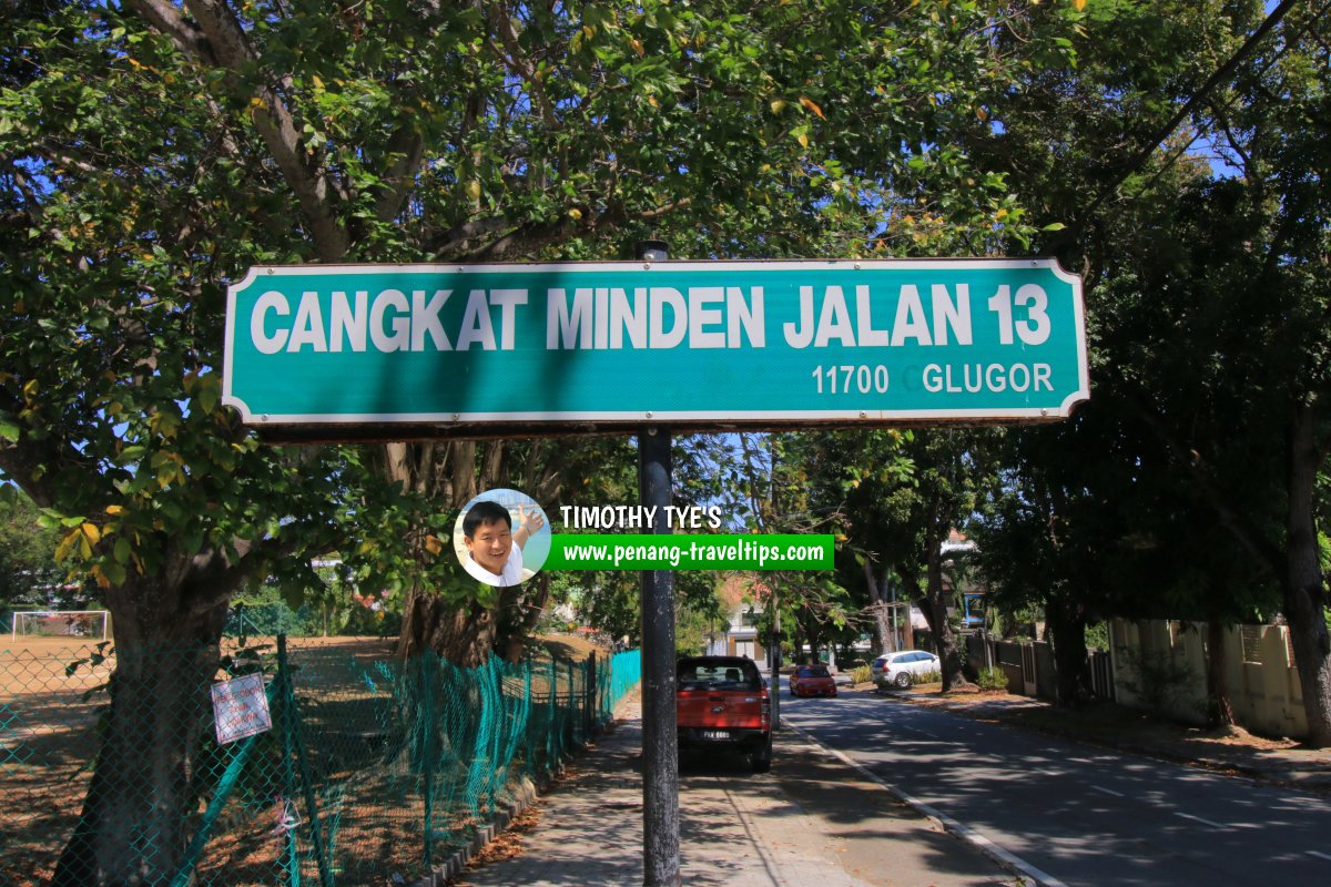 Cangkat Minden Jalan 13 roadsign