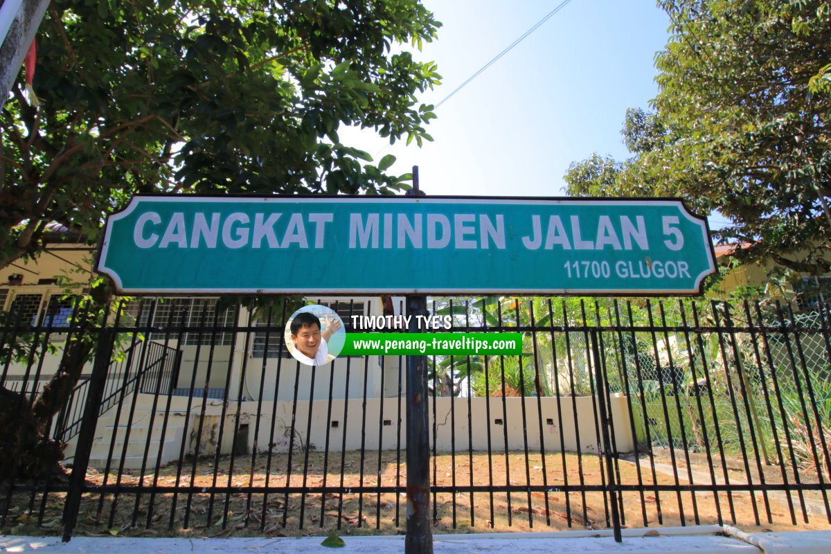 Cangkat Minden Jalan 5 roadsign