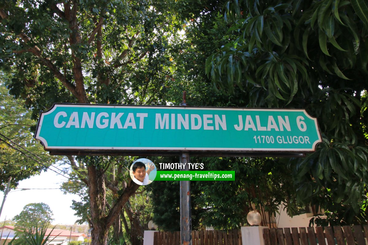 Cangkat Minden Jalan 6 roadsign