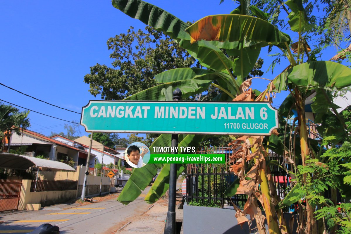 Cangkat Minden Jalan 6 roadsign