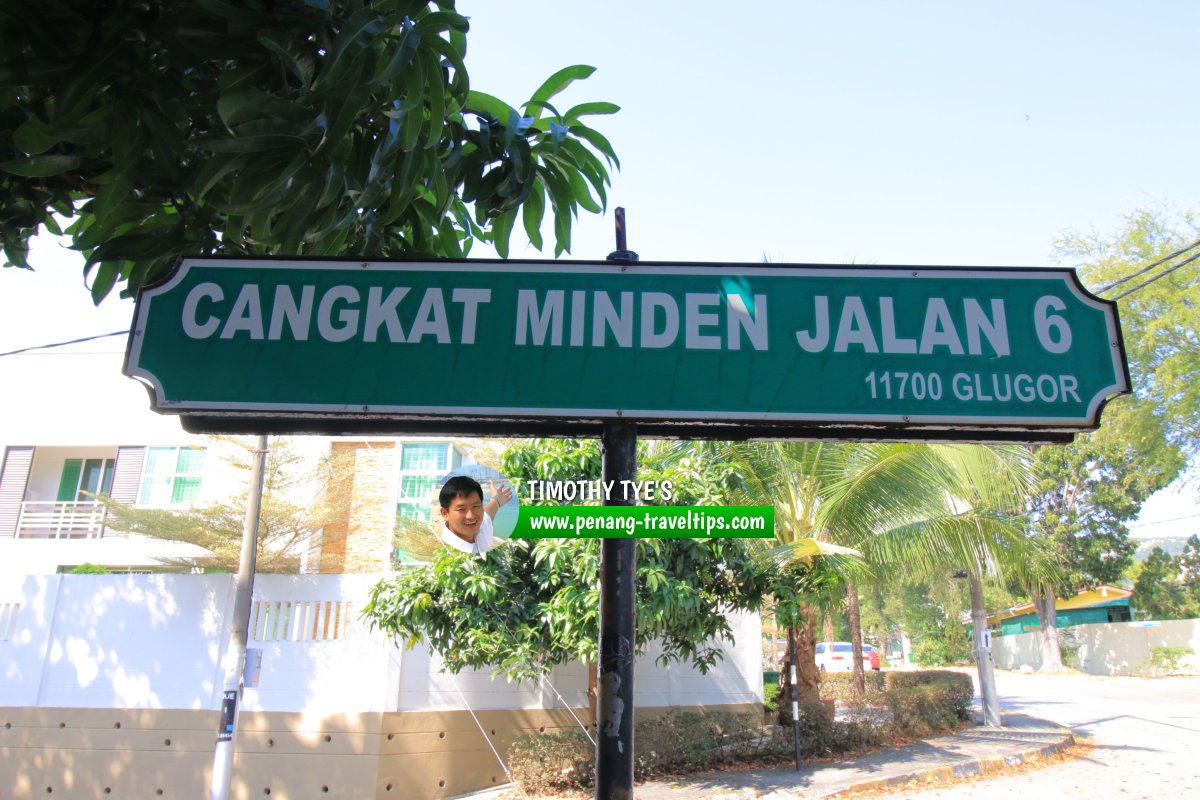 Cangkat Minden Jalan 6 roadsign