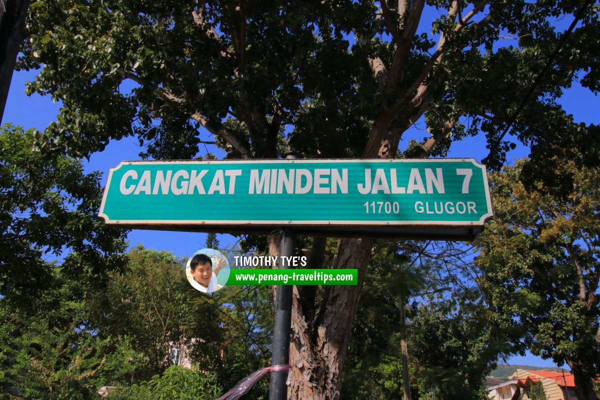 Cangkat Minden Jalan 7 roadsign