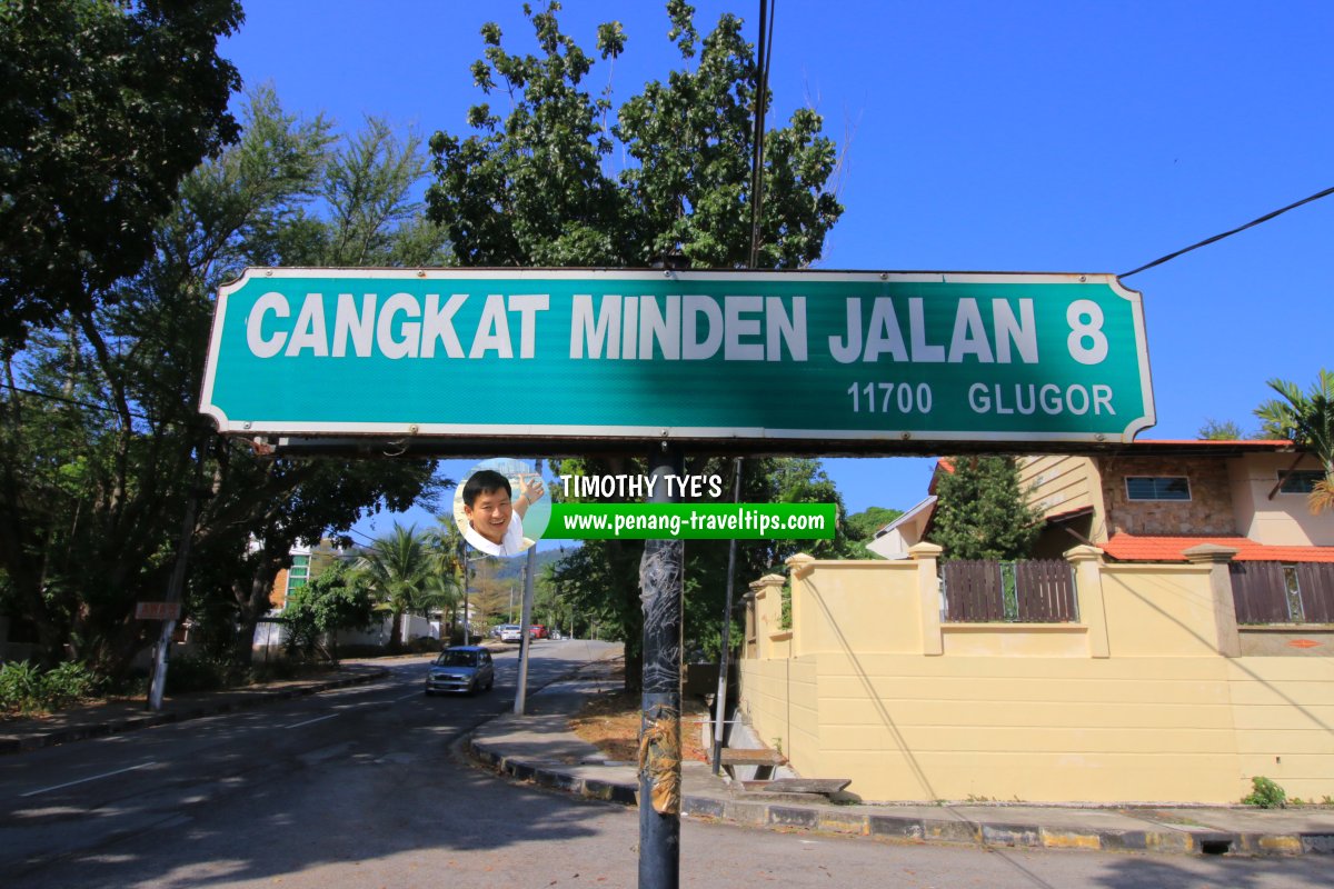 Cangkat Minden Jalan 8 roadsign