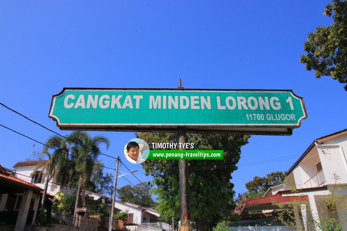 Cangkat Minden Lorong 1 roadsign