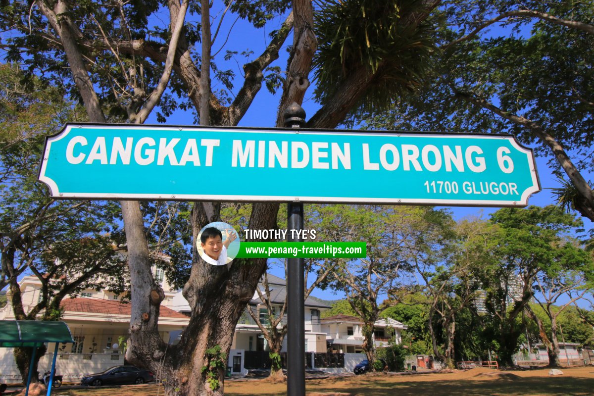 Cangkat Minden Lorong 6 roadsign