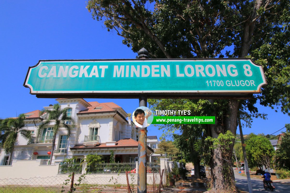 Cangkat Minden Lorong 8 roadsign