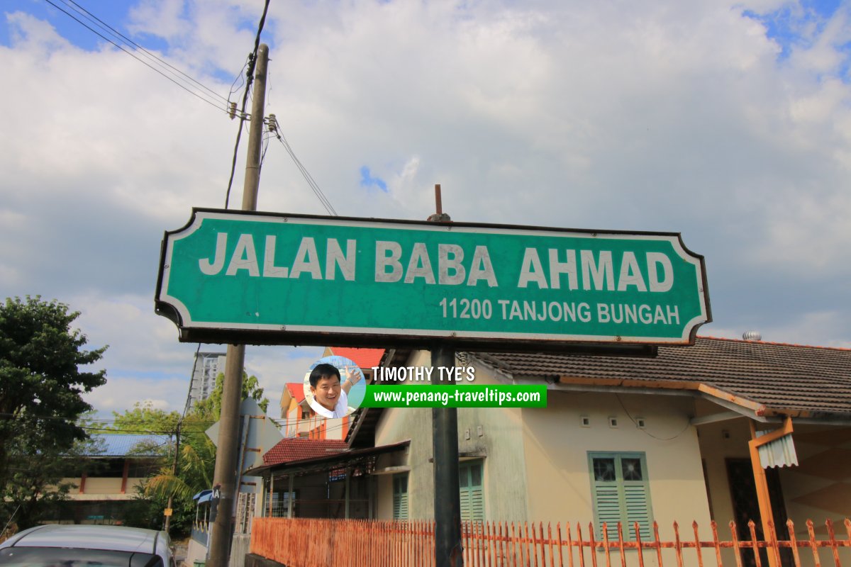 Jalan Baba Ahmad roadsign