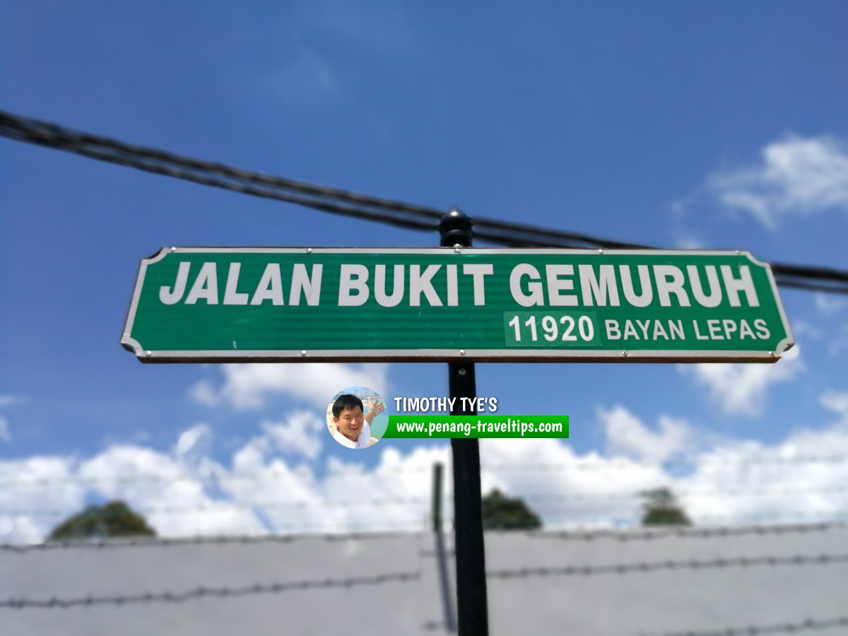 Jalan Bukit Gemuruh roadsign