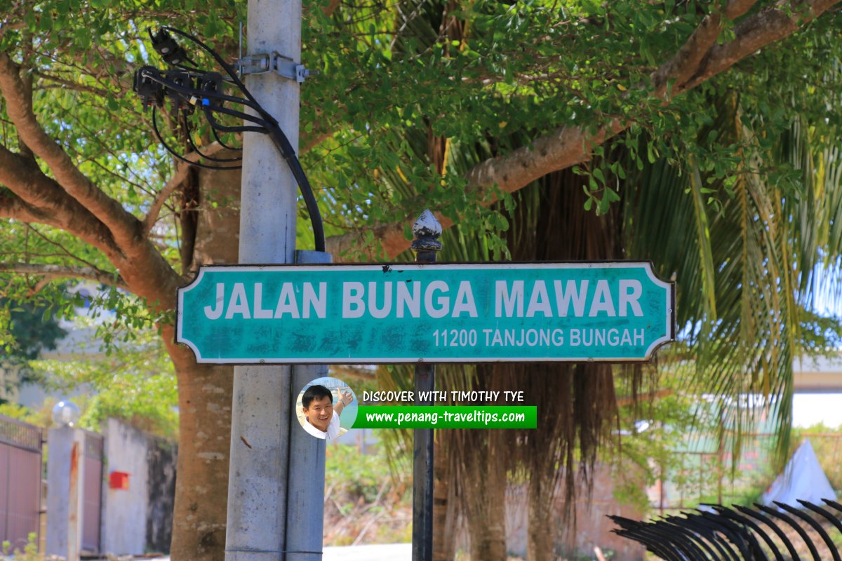 Jalan Bunga Mawar roadsign
