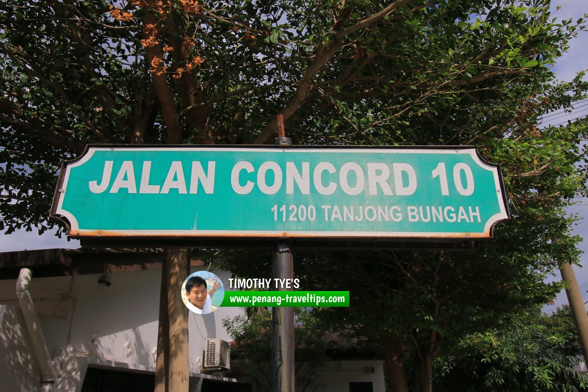 Jalan Concord 10 roadsign