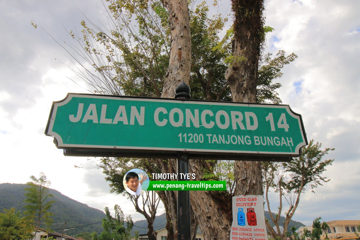 Jalan Concord 14 roadsign