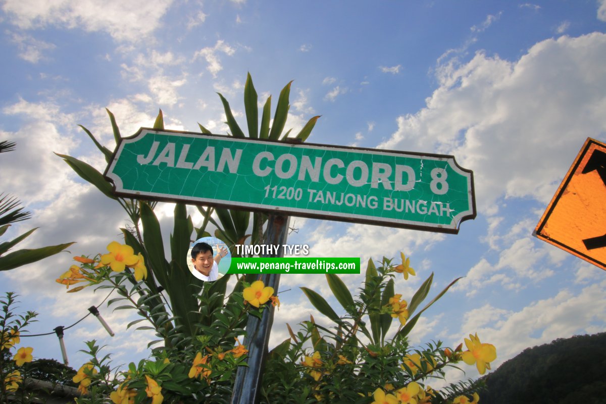 Jalan Concord 8 roadsign