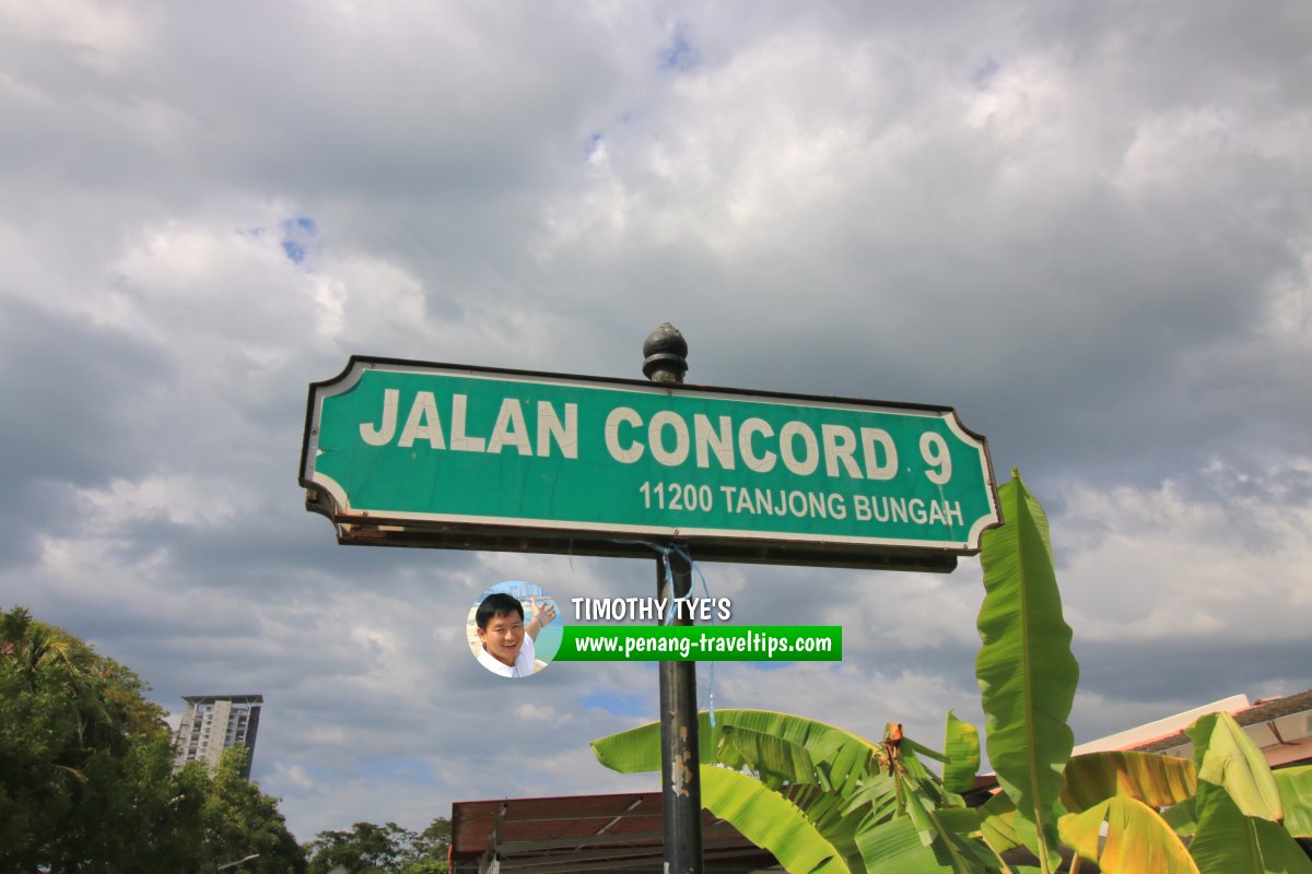 Jalan Concord 9 roadsign