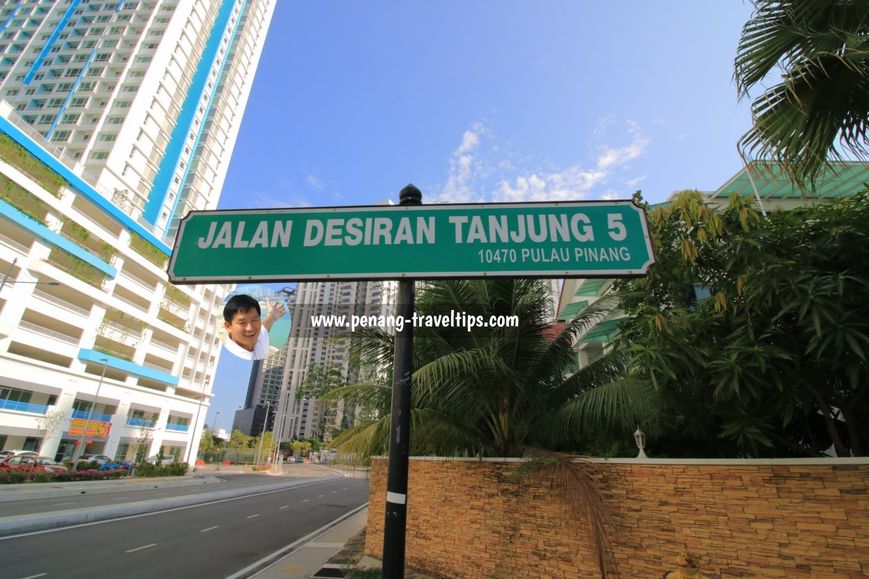 Jalan Desiran Tanjung 5 roadsign