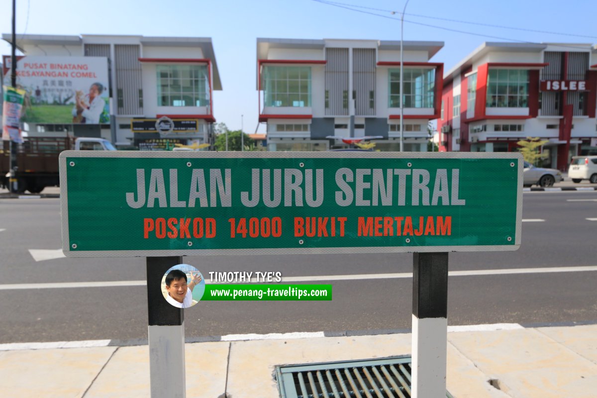 Jalan Juru Sentral roadsign