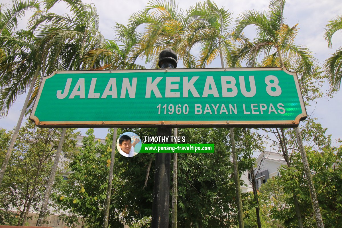 Jalan Kekabu 8 roadsign