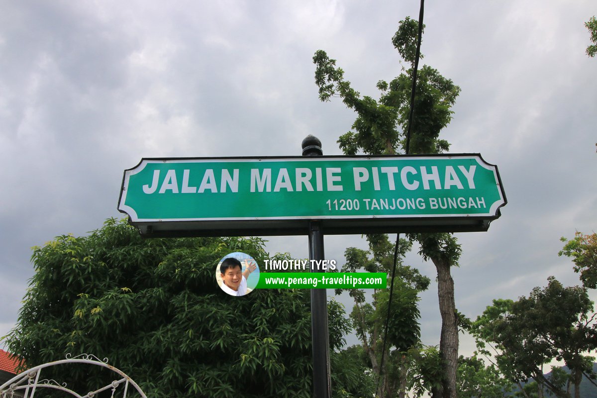 Jalan Marie Pitchay roadsign