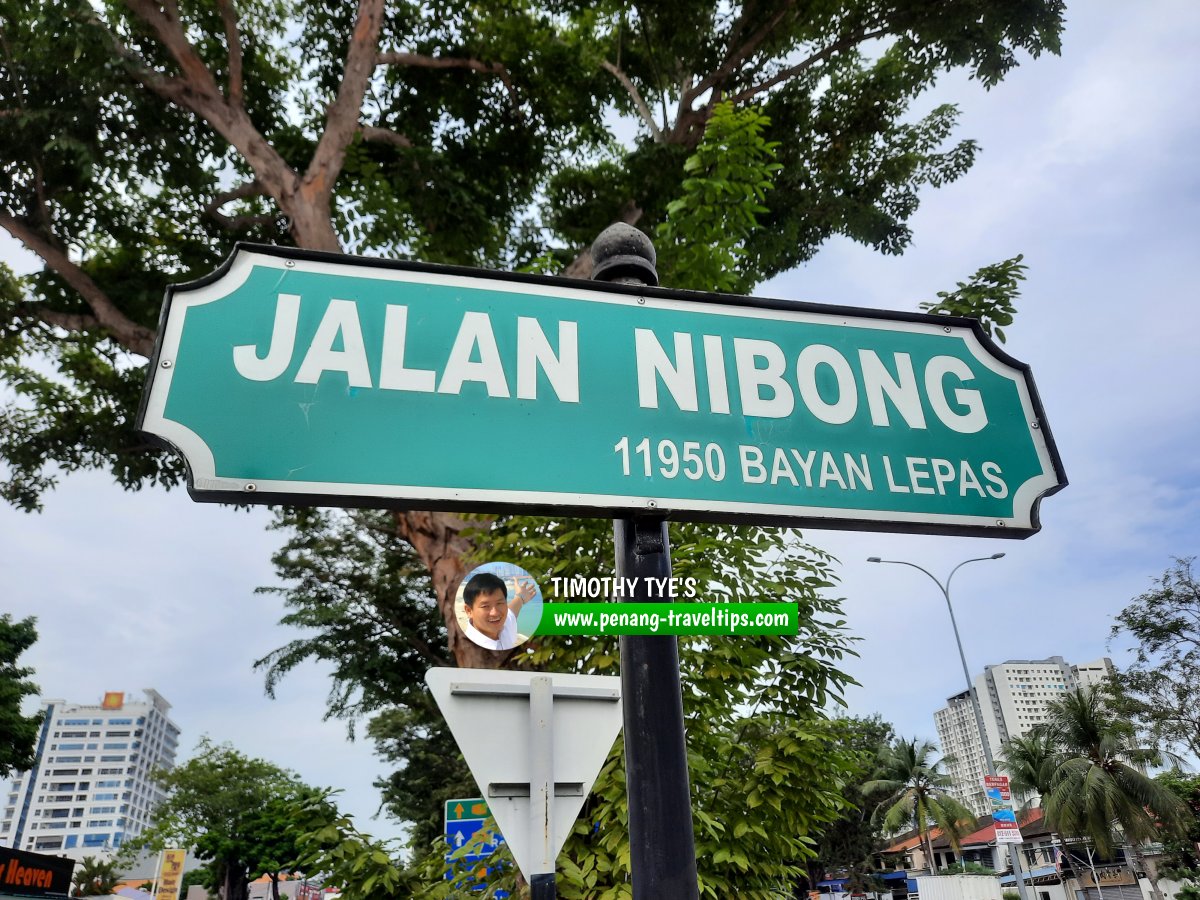 Jalan Nibong roadsign