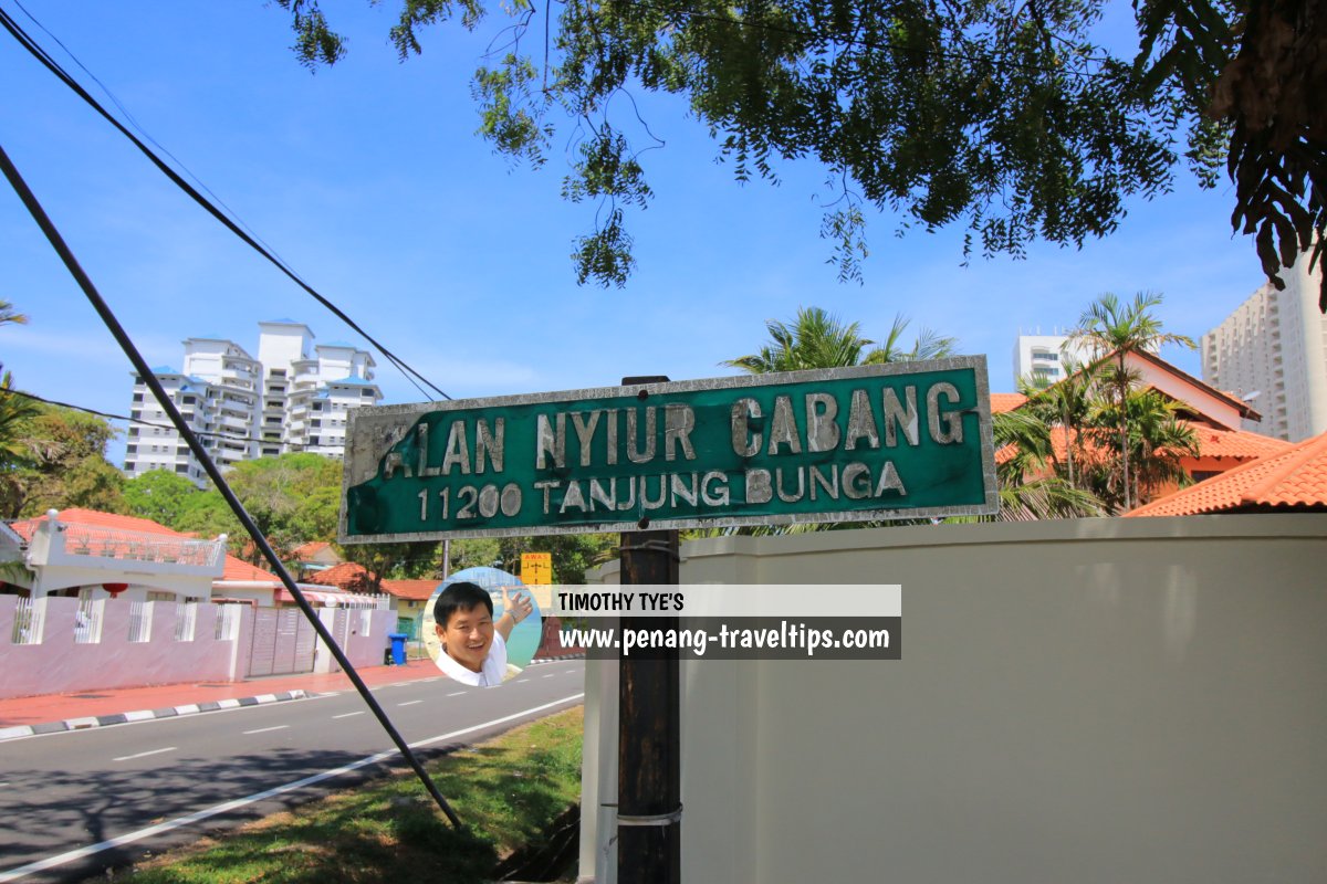 Jalan Nyiur Cabang roadsign