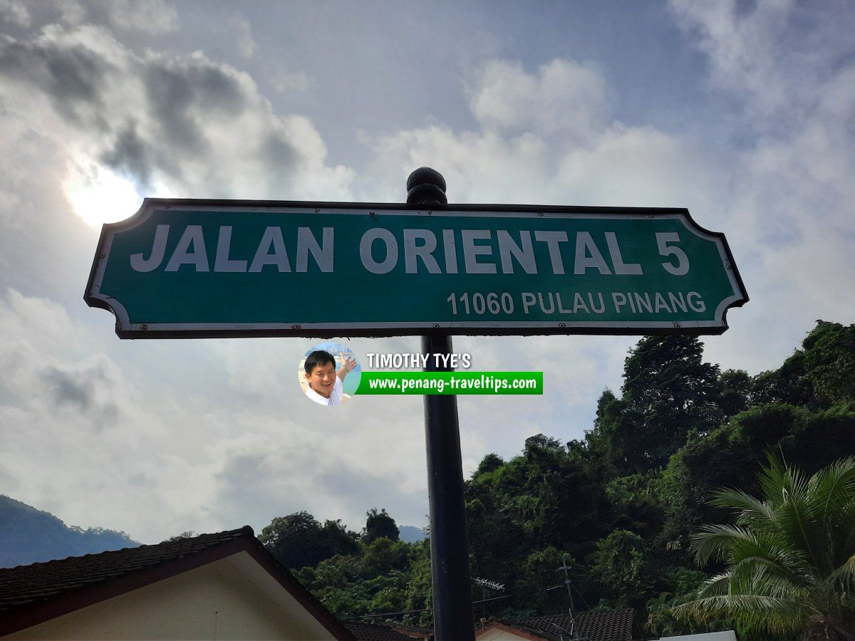 Jalan Oriental 5 roadsign