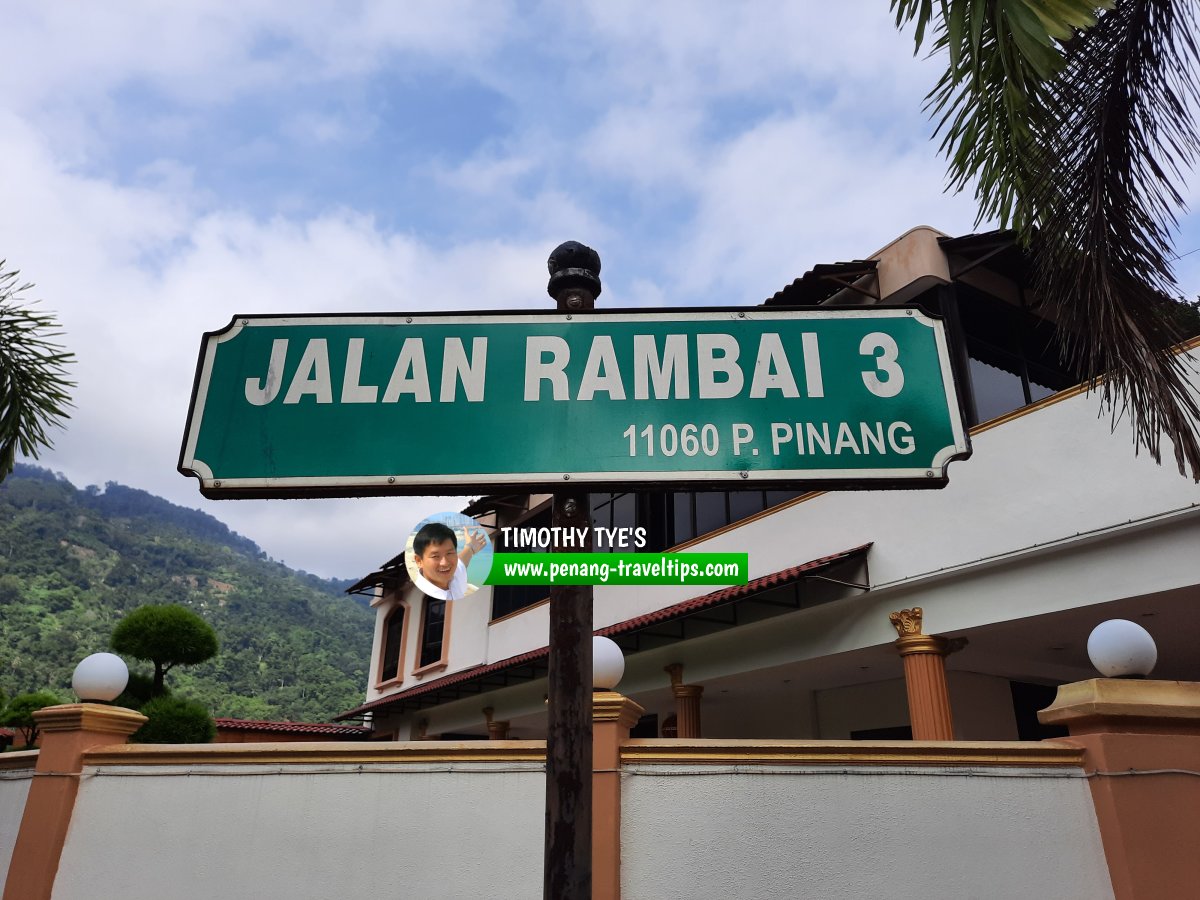 Jalan Rambai 3 roadsign