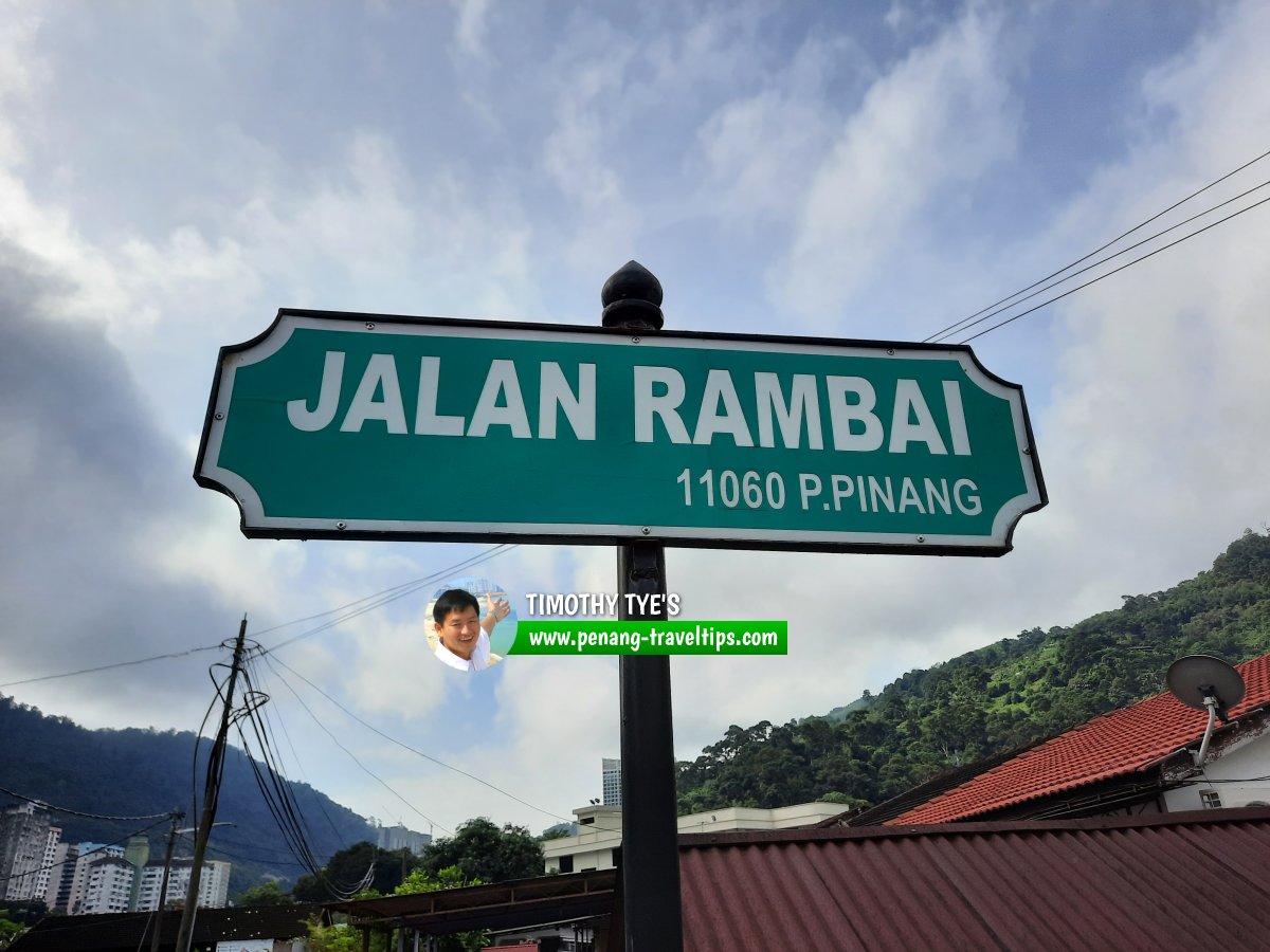 Jalan Rambai roadsign