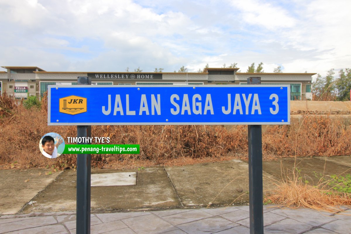 Jalan Saga Jaya 3 roadsign