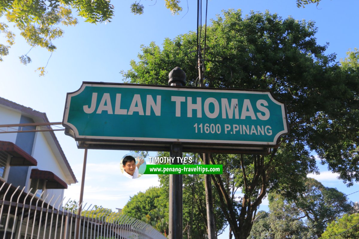 Jalan Thomas roadsign