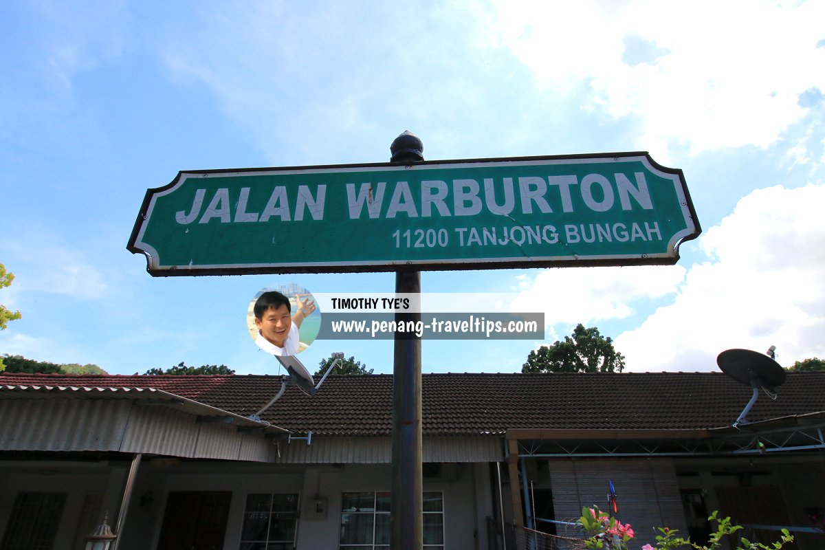 Jalan Warburton roadsign