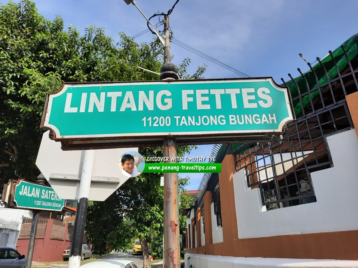 Lintang Fettes roadsign