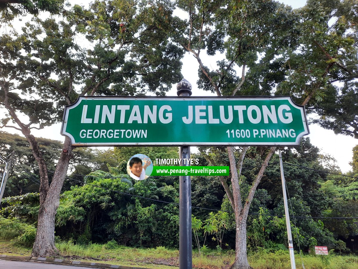 Lintang Jelutong roadsign