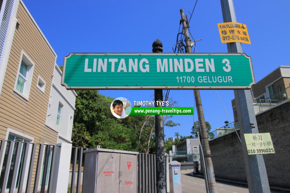 Lintang Minden 3 roadsign