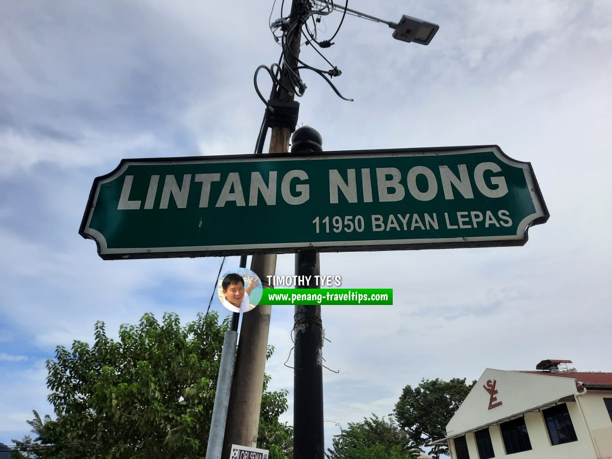 Lintang Nibong roadsign