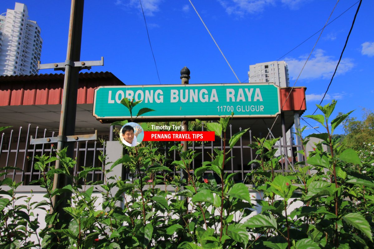 Lorong Bunga Raya roadsign
