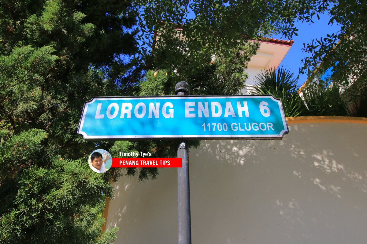 Lorong Endah 6 roadsign