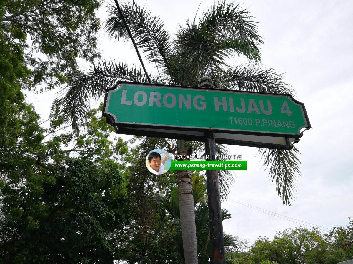 Lorong Hijau 4 roadsign