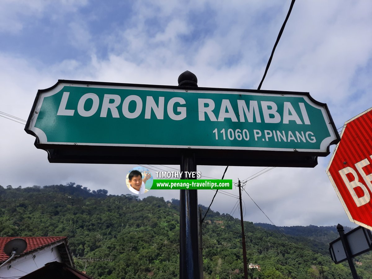 Jalan Rambai roadsign